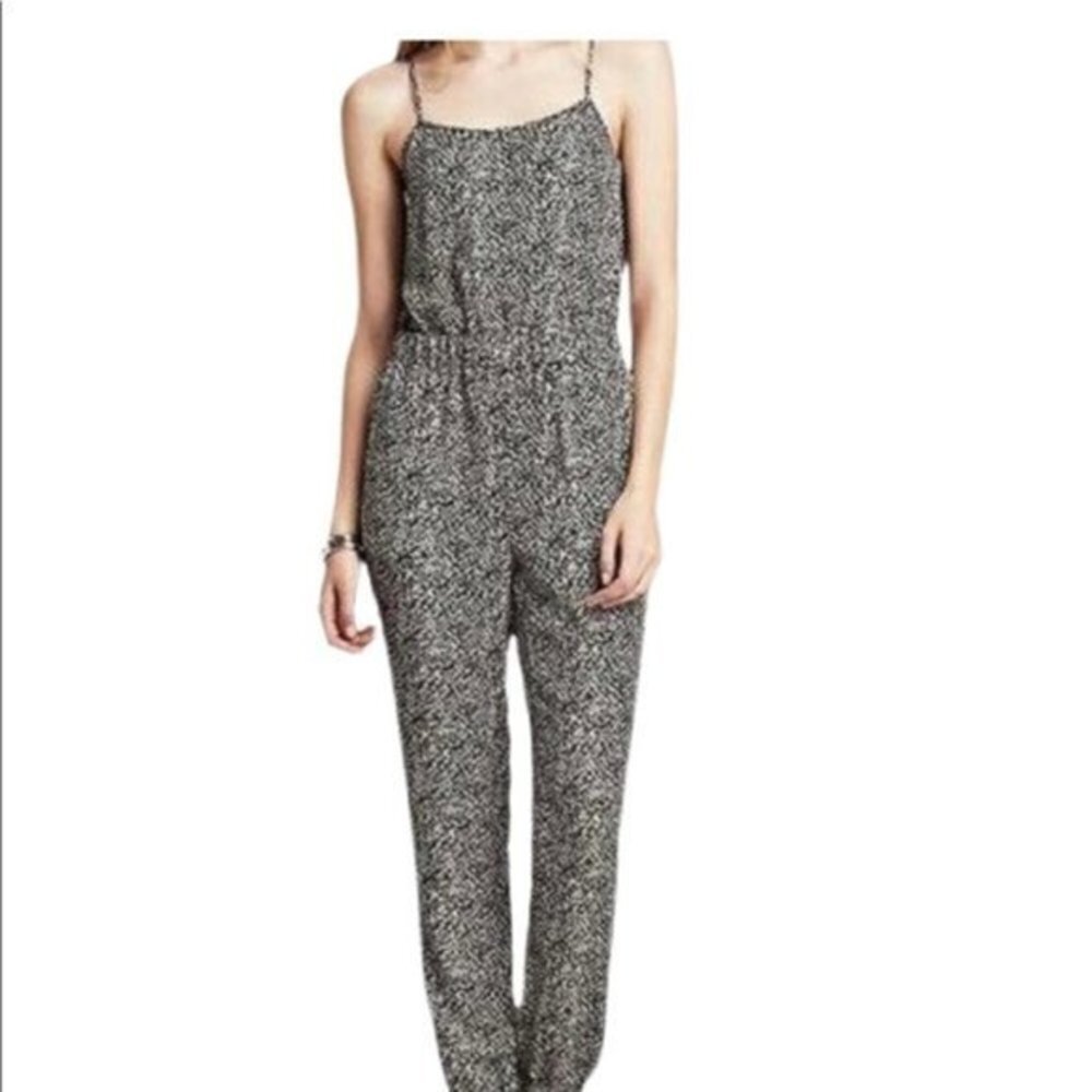Banana Republic animal print jumpsuit